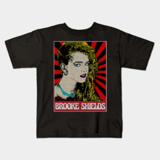 Brooke Shields 1980s Pop Art Fan Art Kids T-Shirt